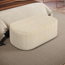 Puff Decorativo Orgânico para Living Quarto 100cm Doha W01 Linho Palha - Lyam Decor