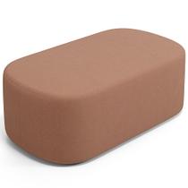 Puff Decorativo Orgânico Para Living Quarto 100cm Doha W01 Linho Rosê - Lyam Decor