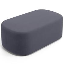 Puff Decorativo Orgânico Para Living Quarto 100cm Doha W01 Suede Cinza - Lyam Decor