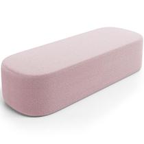 Puff Decorativo Orgânico Para Living Quarto 140cm Doha W01 Bouclê Rose - Lyam Decor