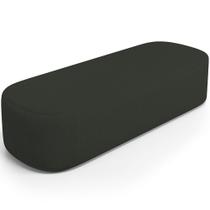 Puff Decorativo Orgânico Para Living Quarto 140cm Doha W01 Linho Verde Musgo - Lyam Decor Puff Decorativo Orgânico Para Living Quarto 140cm Doha W01 Linho Verde Musgo - Lyam Decor