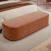 Puff Decorativo Orgânico Para Living Quarto 140cm Doha W01 material sintético Camel - Lyam Decor