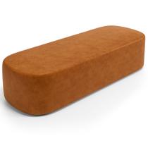 Puff Decorativo Orgânico Para Living Quarto 140cm Doha W01 material sintético Canela - Lyam Decor