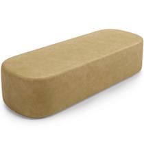 Puff Decorativo Orgânico Para Living Quarto 140cm Doha W01 material sintético Fendi - Lyam Decor