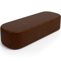 Puff Decorativo Orgânico Para Living Quarto 140cm Doha W01 material sintético Marrom - Lyam Decor