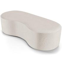 Puff Decorativo Orgânico para Living Quarto 140cm Orbit W01 Linho Cru - Lyam Decor