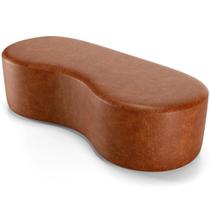 Puff Decorativo Orgânico para Living Quarto 140cm Orbit W01 material sintético Camel - Lyam Decor