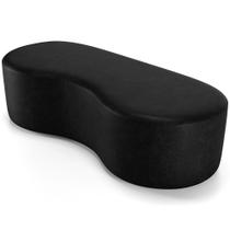Puff Decorativo Orgânico para Living Quarto 140cm Orbit W01 material sintético Preto - Lyam Decor