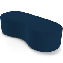 Puff Decorativo Orgânico para Living Quarto 140cm Orbit W01 Suede Azul Marinho - Lyam Decor