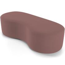 Puff Decorativo Orgânico para Living Quarto 140cm Orbit W01 Suede Rosê - Lyam Decor