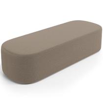 Puff Decorativo Orgânico Para Living Quarto 160cm Doha W01 Bouclê Bege - Lyam Decor Puff Decorativo Orgânico Para Living Quarto 160cm Doha W01 Bouclê Bege - Lyam Decor