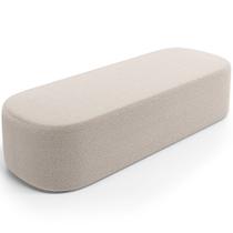 Puff Decorativo Orgânico para Living Quarto 160cm Doha W01 Bouclê Creme - Lyam Decor Puff Decorativo Orgânico para Living Quarto 160cm Doha W01 Bouclê Creme - Lyam Decor