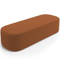 Puff Decorativo Orgânico Para Living Quarto 160cm Doha W01 Bouclê Terracota - Lyam Decor