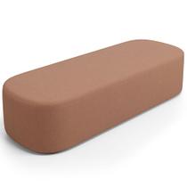 Puff Decorativo Orgânico Para Living Quarto 160cm Doha W01 Linho Rosê - Lyam Decor