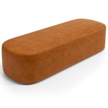 Puff Decorativo Orgânico Para Living Quarto 160cm Doha W01 material sintético Canela - Lyam Decor