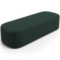 Puff Decorativo Orgânico Para Living Quarto 160cm Doha W01 Suede Verde Musgo - Lyam Decor