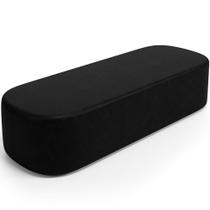 Puff Decorativo Orgânico Para Living Quarto 195cm Doha W01 material sintético Preto - Lyam Decor