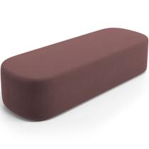 Puff Decorativo Orgânico Para Living Quarto 195cm Doha W01 Suede Rosê - Lyam Decor Puff Decorativo Orgânico Para Living Quarto 195cm Doha W01 Suede Rosê - Lyam Decor