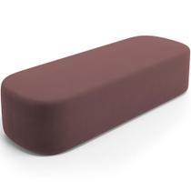 Puff Decorativo Orgânico Para Living Quarto 195cm Doha W01 Suede Rosê - Lyam Decor Puff Decorativo Orgânico Para Living Quarto 195cm Doha W01 Suede Rosê - Lyam Decor