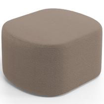 Puff Decorativo Orgânico para Living Quarto 70cm Doha W01 Bouclê Bege - Lyam Decor Puff Decorativo Orgânico para Living Quarto 70cm Doha W01 Bouclê Bege - Lyam Decor