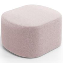 Puff Decorativo Orgânico Para Living Quarto 70cm Doha W01 Bouclê Rosê - Lyam Decor