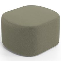 Puff Decorativo Orgânico para Living Quarto 70cm Doha W01 Bouclê Verde Oliva - Lyam Decor Puff Decorativo Orgânico para Living Quarto 70cm Doha W01 Bouclê Verde Oliva - Lyam Decor