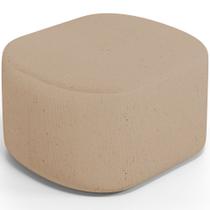 Puff Decorativo Orgânico para Living Quarto 70cm Doha W01 Linho Bege Escuro - Lyam Decor Puff Decorativo Orgânico para Living Quarto 70cm Doha W01 Linho Bege Escuro - Lyam Decor