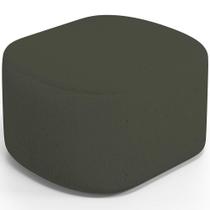 Puff Decorativo Orgânico Para Living Quarto 70cm Doha W01 Linho Verde Musgo - Lyam Decor