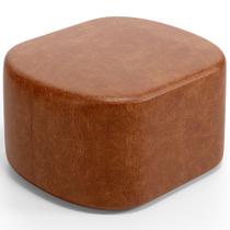 Puff Decorativo Orgânico para Living Quarto 70cm Doha W01 material sintético Camel - Lyam Decor