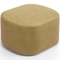 Puff Decorativo Orgânico Para Living Quarto 70cm Doha W01 material sintético Fendi - Lyam Decor