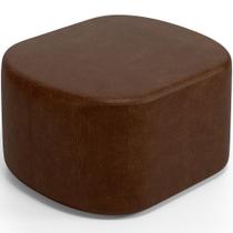 Puff Decorativo Orgânico para Living Quarto 70cm Doha W01 material sintético Marrom - Lyam Decor