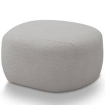 Puff Decorativo Orgânico Para Sala de Estar Living Barolo L06 Bouclê Cinza - Lyam Decor Puff Decorativo Orgânico Para Sala de Estar Living Barolo L06 Bouclê Cinza - Lyam Decor