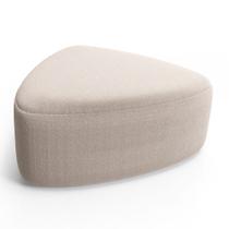 Puff Decorativo Orgânico Para Sala de Estar Living Trizza W01 Bouclê Creme - Lyam Decor