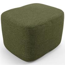 Puff Decorativo Orgânico Para Sala Quarto Saori W01 Linho Verde - Lyam Decor