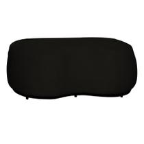 Puff Decorativo Orgânico Rodapé Preto 2 Lugares Beatriz Veludo - Estopar