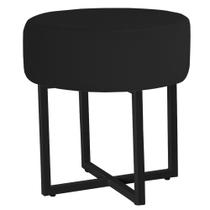 Puff Decorativo Para Loja Madrid Base Preta - Nanda decor