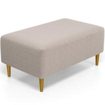 Puff Decorativo Para Sala de Estar Cléo Pés Palito 90 cm W01 Bouclê Creme - Lyam Decor Puff Decorativo Para Sala de Estar Cléo Pés Palito 90 cm W01 Bouclê Creme - Lyam Decor