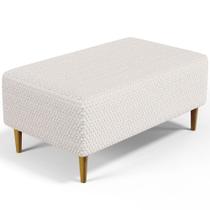 Puff Decorativo Para Sala de Estar Cléo Pés Palito 90 cm W01 Bouclê Cru - Lyam Puff Decorativo Para Sala de Estar Cléo Pés Palito 90 cm W01 Bouclê Cru - Lyam