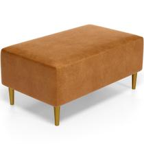Puff Decorativo Para Sala de Estar Cléo Pés Palito 90 cm W01 material sintético Canela - Lyam Decor Puff Decorativo Para Sala de Estar Cléo Pés Palito 90 cm W01 material sintético Canela - Lyam Decor