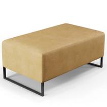 Puff Decorativo Para Sala de Estar Cléo W01 Base de Ferro 90 cm material sintético Fendi - Lyam Decor