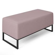 Puff Decorativo Para Sala de Estar Cléo W01 Base de Ferro 90 cm Suede Rosê - Lyam Decor Puff Decorativo Para Sala de Estar Cléo W01 Base de Ferro 90 cm Suede Rosê - Lyam Decor