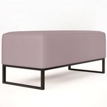 Puff Decorativo Para Sala de Estar Cléo W01 Base de Ferro 90 cm Suede Rosê - Lyam Decor Puff Decorativo Para Sala de Estar Cléo W01 Base de Ferro 90 cm Suede Rosê - Lyam Decor