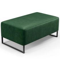 Puff Decorativo Para Sala De Estar Cléo W01 Base de Ferro 90cm Facto Verde Musgo - Lyam Decor Puff Decorativo Para Sala De Estar Cléo W01 Base de Ferro 90cm Facto Verde Musgo - Lyam Decor