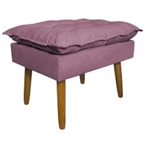Puff Decorativo para Sala de Estar Opala Suede Lilás - Montanaris Decor Puff Decorativo para Sala de Estar Opala Suede Lilás - Montanaris Decor