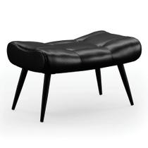 Puff Decorativo Para Sala de Estar Pés Palito Lord Facto Preto - Ibiza