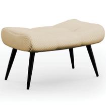 Puff Decorativo Para Sala de Estar Pés Palito Lord Veludo Luxo Off White - Ibiza Puff Decorativo Para Sala de Estar Pés Palito Lord Veludo Luxo Off White - Ibiza