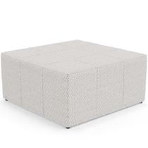 Puff Decorativo Para Sala de Estar Quadrado Milano 90x90cm W01 Bouclê Cru - Lyam Decor Puff Decorativo Para Sala de Estar Quadrado Milano 90x90cm W01 Bouclê Cru - Lyam Decor