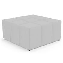 Puff Decorativo Para Sala de Estar Quadrado Milano 90x90cm W01 Linho Cinza - Lyam Decor Puff Decorativo Para Sala de Estar Quadrado Milano 90x90cm W01 Linho Cinza - Lyam Decor