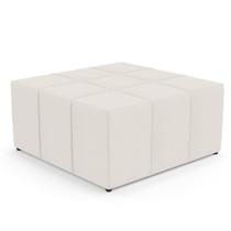 Puff Decorativo Para Sala de Estar Quadrado Milano 90x90cm W01 Linho Cru - Lyam Decor Puff Decorativo Para Sala de Estar Quadrado Milano 90x90cm W01 Linho Cru - Lyam Decor