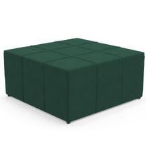 Puff Decorativo Para Sala de Estar Quadrado Milano 90x90cm W01 Suede Verde Musgo - Lyam Decor Puff Decorativo Para Sala de Estar Quadrado Milano 90x90cm W01 Suede Verde Musgo - Lyam Decor